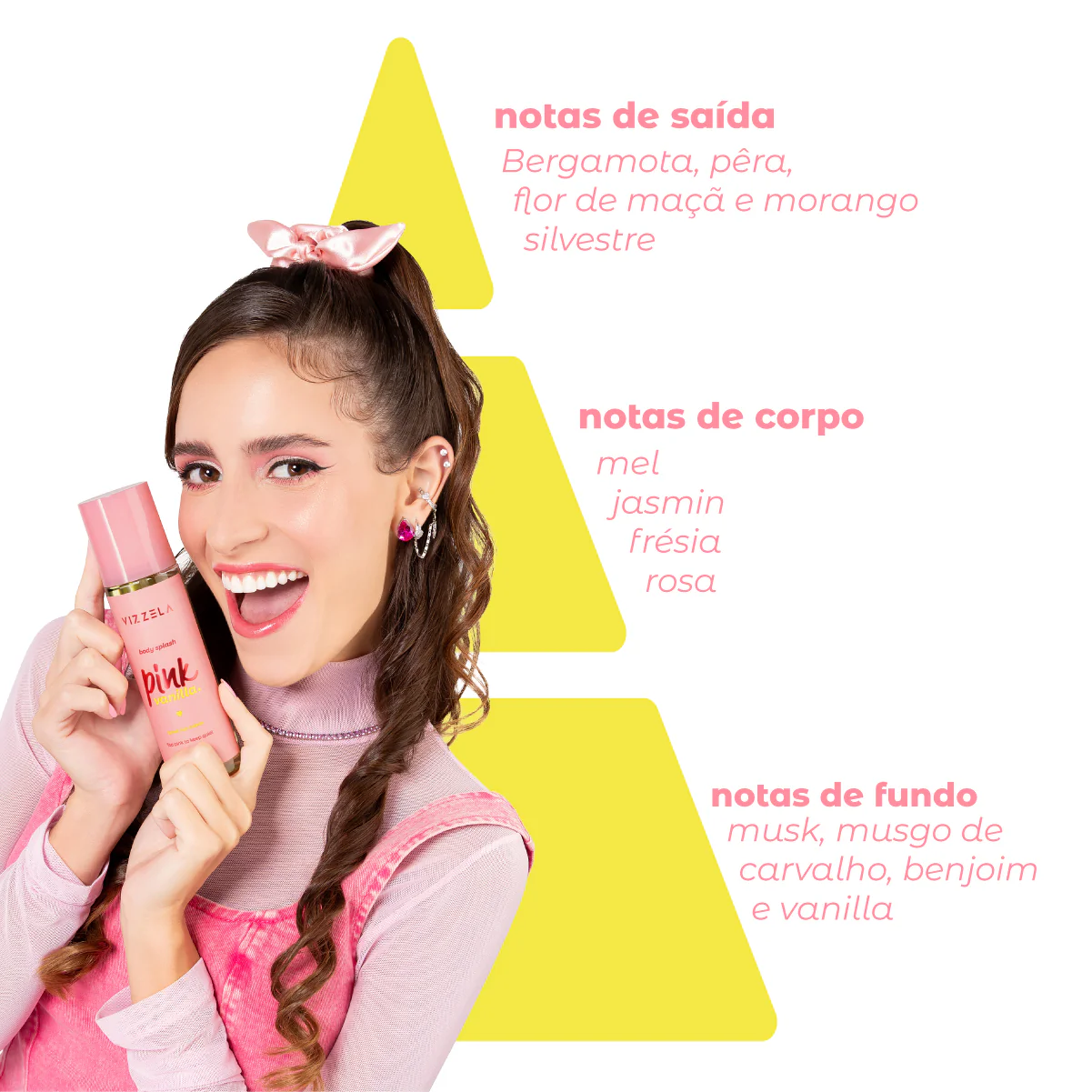Body Splash Deo Colônia Pink Vanilla - Vizzela - Image 10