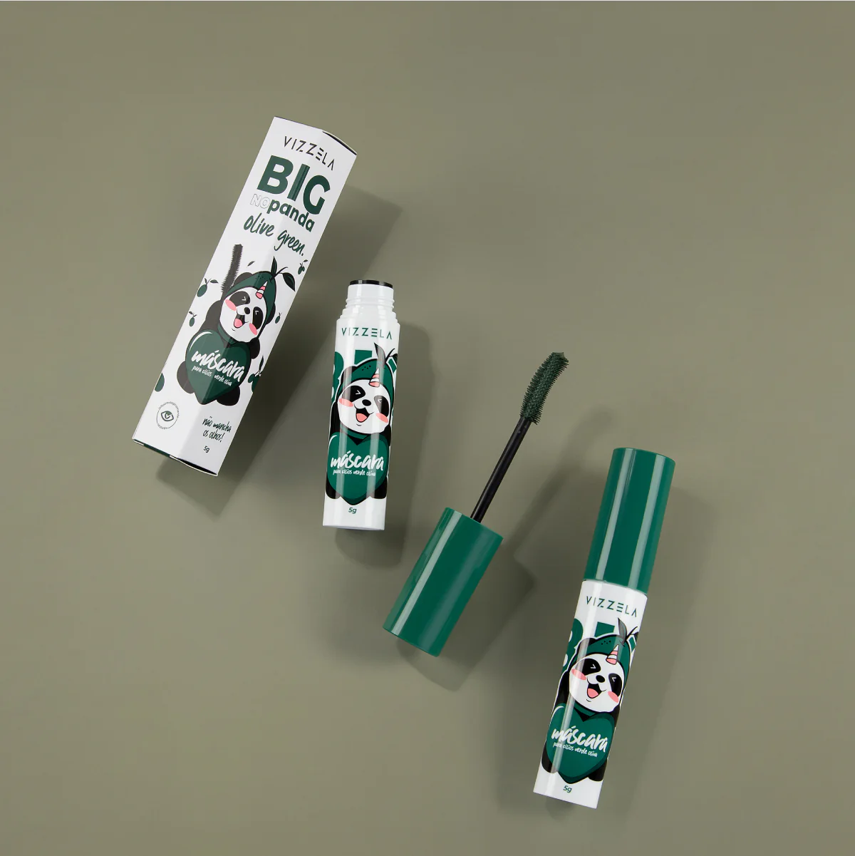 Máscara Para Cílios Big No Panda Olive Green - Vizzela - Verde - Image 9